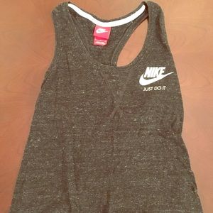 Women's Nike Charcoal White Logo Tank Size Small